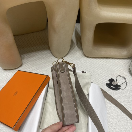 18/Étoupe Grey (Étoupe)  エトゥープ スエード エルメスエヴリンアマゾンTPM Mini Evelyn