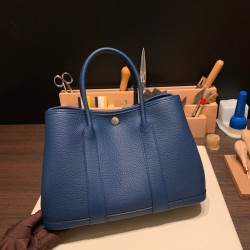 エルメス ガーデンパーティ TPM 73/Blue Saphir  ブルーサフィール 全手縫い