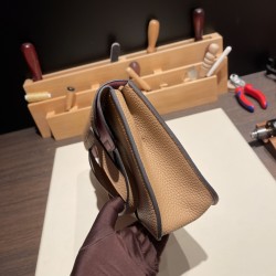 エルメス アルザン 25cm Halzan  トリヨンクレマンス X9/Mauve Syhalzanestre モーヴシルベストル  チャイ 0M/Chai ゴールド金具   Halzan25-002 全手縫い