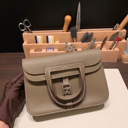 エルメス アルザン 25cm Halzan トリヨンクレマンス エトゥープ 18 /Étoupe Grey シルバー金具  Halzan25-007 全手縫い