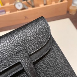 エルメス アルザン 25cm Halzan トリヨンクレマンス ブラック 89/ Black シルバー金具  Halzan25-011 全手縫い