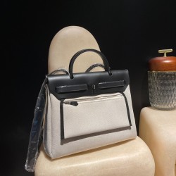 エルメス(Hermes) エールバッグ ジップ 31 2WAY ハンドバッグ Herbag Zip 31  ツイルアッシュ hebag31-001 全手縫い