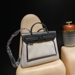 エルメス(Hermes) エールバッグ ジップ 31 2WAY ハンドバッグ Herbag Zip 31 ツイルアッシュ hebag31-010 全手縫い