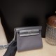 85/Ardoise アルドワーズ エルメス ショルダーバッグ エールバッグジップ ミニ ブラック/シルバー金具 トワルミリタリー/ヴァッシュハンター シルバー金具 85/Ardoise アルドワーズ エルメス ショルダーバッグ エールバッグジップ ミニ ブラック/シルバー金具 トワルミリタリー/ヴァッシュハンター シルバー金具