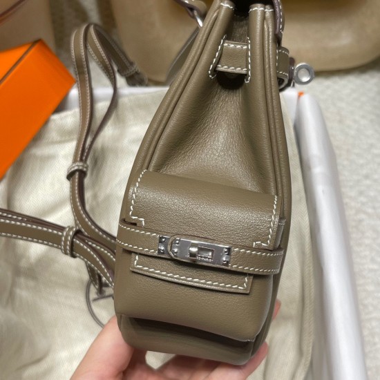 Kelly jump スイフト swift 18 Étoupe Grey エトゥープ 銀扣 ダブルショルダーバッグ|高身長女性向け 肩負担軽減デザイン Kelly jump スイフト swift 18 Étoupe Grey エトゥープ 銀扣 ダブルショルダーバッグ|高身長女性向け 肩負担軽減デザイン