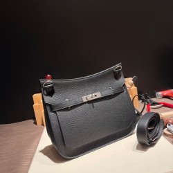 エルメス ジプシエール 28 Jypsiere 28 トリヨンクレマンス Clemence 89/Black (Noir) ブラック シルバー金具  Jypsiere-005 全手縫い