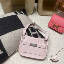【jypsiere】ジプシーミニ エバーカラーレザー 調節可能キャンバス肩ベルト付き 09 2023 Mauve Pale シルバークラスプ レジャーカジュアルバッグ