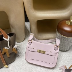 【jypsiere】ジプシーミニ スイフトレザー 調節可能キャンバス肩ベルト付き 09 Mauve Pale ゴールドクラスプ レジャーカジュアルバッグ
