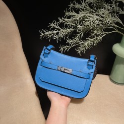 【jypsiere】ジプシーミニ エバーカラーレザー 調節可能キャンバス肩ベルト付き OF Bleu Frida ブルーフリーダ 通勤・レジャー両用バッグ