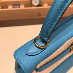 25cm 新出荷 ケリー 25c kelly 25cm  togo  7B/Turquoise Blue  ターコイズゴールド金具