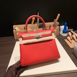 25cm新出荷 ケリー 25 トゴkelly 25cm togo  S3/Rouge Cœur  ルージュクーシルバー金具
