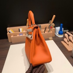 25cm新出荷 ケリー 25トゴ kelly 25cm togo  93 /Orange オレンジシルバー金具