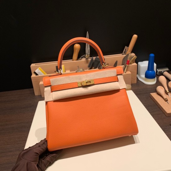 25cm 新出荷 ケリー 25トゴ kelly 25cm togo 93 /Orange オレンジゴールド金具 25cm 新出荷 ケリー 25トゴ kelly 25cm togo 93 /Orange オレンジゴールド金具