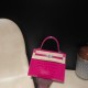 25cm 新出荷 ケリー 25  Kelly 25 アリゲーター（Alligator） つやあり J5/Rose Scheherazade  ローズシェヘラザードシルバー金具