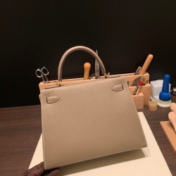 Epsom ヴォーエプソン  エトゥープ 18 /Étoupe Grey ゴールド金具  kelly28-028 全手縫い エルメス ケリー 28cm Kelly 28cm