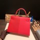 エルメス ケリー 28cm Kelly 28cm  Epsom ヴォーエプソン  ルージュクー  S3/Rouge Cœur シルバー金具 kelly28-031 全手縫い