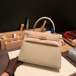 Epsom ヴォーエプソン  ルージュクー  S3/Rouge Cœur Rose ゴールド金具  kelly28-032 全手縫い エルメス ケリー 28cm Kelly 28cm