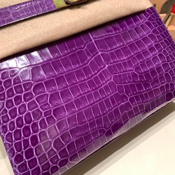 Porosus Crocodile ヴィオレ 96 / Violet  ゴールド金具  kelly28-034 全手縫い エルメス ケリー 28cm Kelly 28cm
