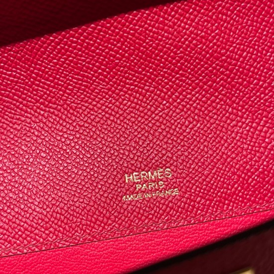 エルメス HERMES ケリーカット Kelly Cut ヴォーエプソン Epsom Q5/Rouse Casaque  ルージュカザック  kellycut-004 全手縫い