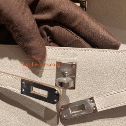エルメス ケリーダンス Kelly Dance evercolor エバーカラー パールグレー 80 /Pearl Grey シルバー金具  kellydanse-050 全手縫い
