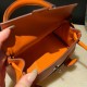 エルメス ケリードールピクトKelly dole pictoswift 93 Orange シルバー金具 全手縫い