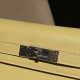 エルメス ショルダーバッグ レディース HERMES ケリー エラン Elan  シェブルミゾル Chevre シェブルミゾル Chevre 1Z/Jaune Poussin  ジョーヌプッサン kellyelan-007 全手縫い