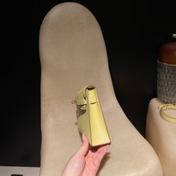 Chevre 1Z/Jaune Poussin  ジョーヌプッサン シェブルミゾル エルメス ショルダーバッグ レディース HERMES ケリー エラン Elan 