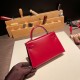 エルメスケリーミニ Kelly bag miniMini Kelly New stock  box  ボックスカーフ ルージュカザック Q5/ Rouse Casaque ゴールド金具   kellymini-010 全手縫い