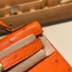 エルメスケリーミニ Kelly bag miniMini Kelly New stock  オーストリッチ ostrich オレンジ 93 /Orange ゴールド金具 kellymini-025 全手縫い