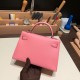 エルメスケリーミニ Kelly bag miniMini Kelly New stock  ヴォーエプソン Epsom ローズコンフェッティ 1Q/Rose Confetti シルバー金具 kellymini-095 全手縫い