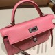 エルメスケリーミニ Kelly bag miniMini Kelly New stock  ヴォーエプソン Epsom ローズコンフェッティ 1Q/Rose Confetti シルバー金具 kellymini-095 全手縫い