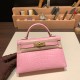 エルメスケリーミニ Kelly bag miniMini Kelly New stock  Alligateor crocodile  ピンク 5P /Pink ゴールド金具 kellymini-109 全手縫い