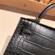 エルメスケリーミニ Kelly bag miniMini Kelly New stock  Alligateor crocodile  ブラック 89 /Black ゴールド金具 kellymini-110 全手縫い