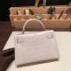 エルメスケリーミニ Kelly bag miniMini Kelly New stock  Alligateor crocodile ベトン 8L/Beton (Béton) ゴールド金具 kellymini-111 全手縫い