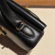 エルメス両面ケリー 不規則なデザイン ボックスカーフ box 89/Black (Noir) ブラック ゴールド金具   kelly-new-010 全手縫い