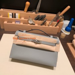 グリムエット 4Z /Gris Mouette  シルバー金具 Pochette--010 全手縫いエルメス ポシェットケリー kelly pochette  Epsom ヴォーエプソン 