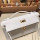 エルメス ポシェットケリー kelly pochette  Epsom ヴォーエプソン ホワイト 01 /White (Blanc) ゴールド金具 Pochette--011 全手縫い