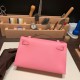 エルメス ポシェットケリー kelly pochette  Epsom ヴォーエプソン ローズコンフェッティ 1Q/Rose Confetti  ローズゴールド金具 Pochette--013 全手縫い