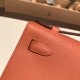 エルメス ポシェットケリー kelly pochette  Epsom ヴォーエプソン ローズティー 3L /Rose Tea シルバー金具 Pochette--014 全手縫い