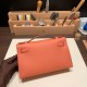 エルメス ポシェットケリー kelly pochette  Epsom ヴォーエプソン ローズティー 3L /Rose Tea ゴールド金具 Pochette--015 全手縫い