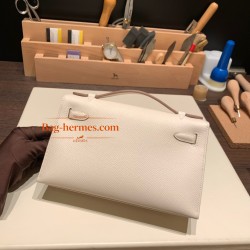 クレ 10 /Craie ゴールド金具 Pochette--018 全手縫いエルメス ポシェットケリー kelly pochette  Epsom ヴォーエプソン 