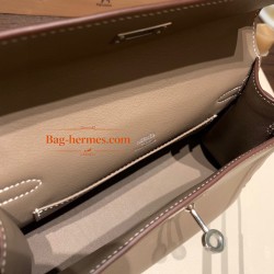 グリエレファント 8C /Elephant Grey シルバー金具 Pochette--024 全手縫いエルメス ポシェットケリー kelly pochette  swift スイフト 