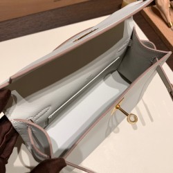 エルメス ポシェットケリー kelly pochette  swift スイフト パールグレー 80 /Pearl Grey ゴールド金具 Pochette--050 全手縫い