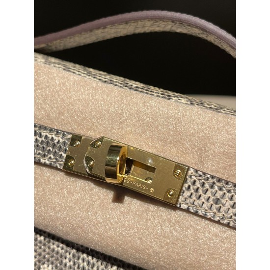 リザード エルメス ポシェットケリー kelly pochette 1B/Ombre    オンブレ