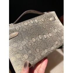 リザード エルメス ポシェットケリー kelly pochette 1B/Ombre    オンブレ