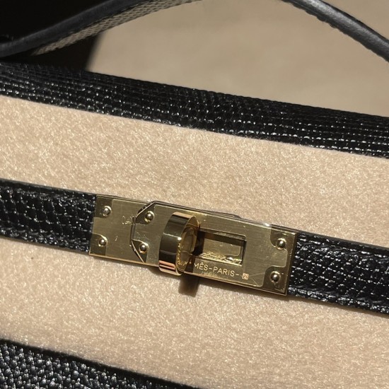 リザード エルメス ポシェットケリー kelly pochette  89/Black (Noir) ブラック