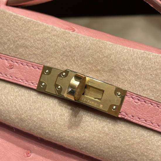 オーストリッチ エルメス ポシェットケリー kelly pochette  94/Terre Cuite  テリキュート