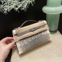 リザード エルメス ポシェットケリー kelly pochette  1B/Ombre    オンブレ