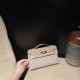 オーストリッチ エルメス ポシェットケリー kelly pochette  80/Pearl Grey (Gris Perle)  パールグレー ，