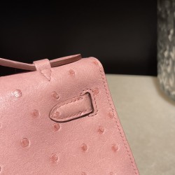 オーストリッチ エルメス ポシェットケリー kelly pochette  94/Terre Cuite  テリキュート